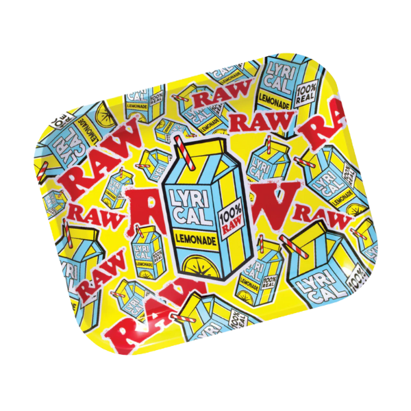 Raw Tin Rolling Tray / Medium / Lyrical Lemonade